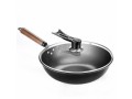 premium-handmade-iron-wok-non-stick-chemical-free-cookware-with-wooden-handle-small-0