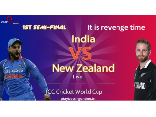 Play Betting Online: Online Betting ID on India vs New Zealand Semi-Final Match.