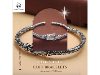 Mens Silver Cuff Bracelets