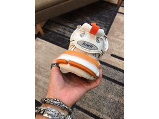 BALENCIAGA TRACK 3 SNEAKERS IN WHITE AND ORANGE – BLA001