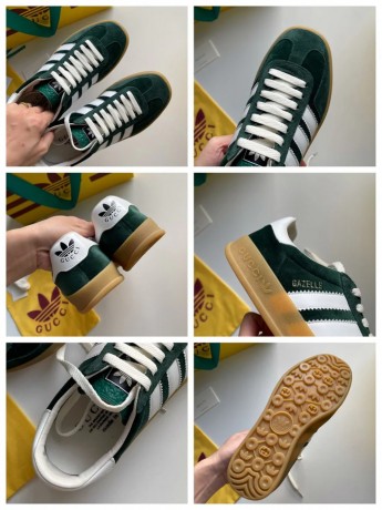 replica-gucci-x-adidas-gazelle-green-suede-big-2